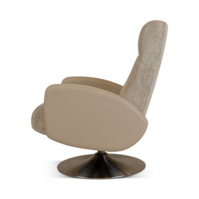 Sterling Fabric & Leather Swivel Recliner