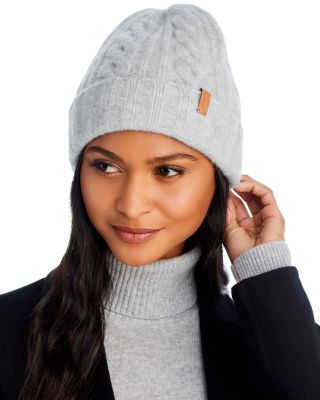 Vince Airspun Merino Wool-Blend Cable-Knit Cuffed Hat Vince Airspun Cable-Knit Cuffed Beanie Ivory Merino Wool  main image 3