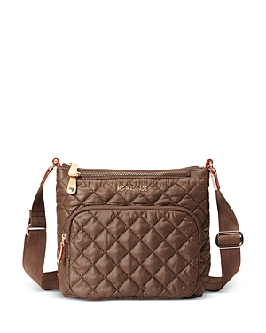 Shop Mz Wallace Metro Scout Extra Small Crossbody In Walnut/light Gold