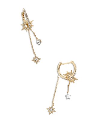 BAUBLEBAR Lucy Goldtone Clear Stone Hoop Earrings Set - 20629459