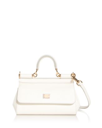 トートバッグ Dolce & Gabbana VIT.ST.DAUPHINE+ORO (BB6003 B100180999) Medium Sicily handbag in Dauphine leather in Beige for Women