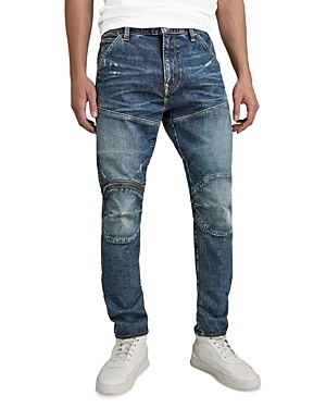 G-star Raw 5620 3D Knee-Zip Skinny Jeans in Antique Te Blue