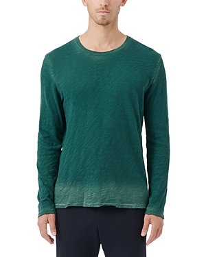 ATM ANTHONY THOMAS MELILLO SLUB LONG SLEEVE JERSEY TEE WITH FADED TRIM