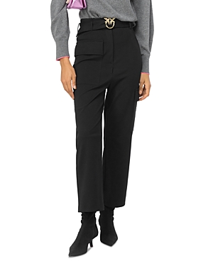 Pinko Love Birds-buckle Cargo Pants In Z99