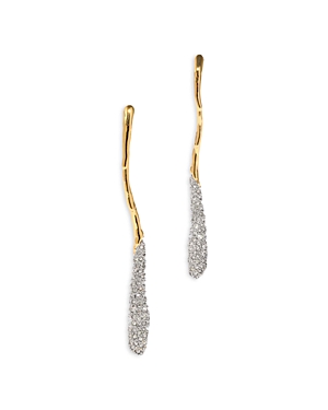 Shop Alexis Bittar Solanales Linear Drop Earrings In 14k Gold Plated