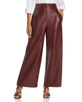 FRENCH CONNECTION - Crolenda Faux Leather Pleated Pants