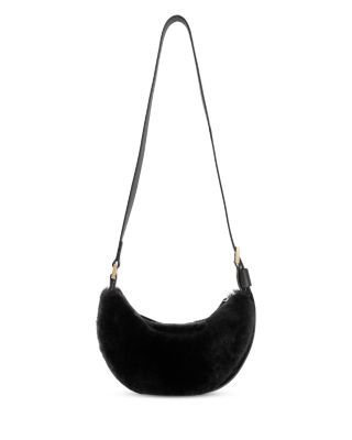 Half Moon Shearling Shoulder Bag