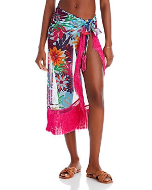 Shop Ramy Brook Luna Floral Print Swim Cover Up Pareo In Multi Flow