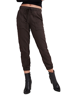 Shop Bella Dahl Patch Pocket Jogger Pants In Quartz Brown