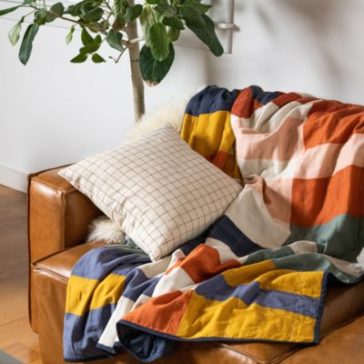 Multi-Check Quilt Throw