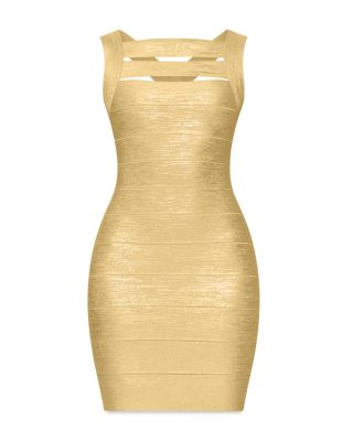green emerald velvet dress Herve Leger Gold Sequin Bodycon V Neck Mini Dress Antique Gold Brass –  Priscilla Posh main image 0