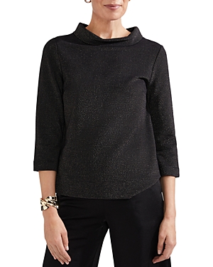 Hobbs London Betsy Sparkle Top In Black Gold