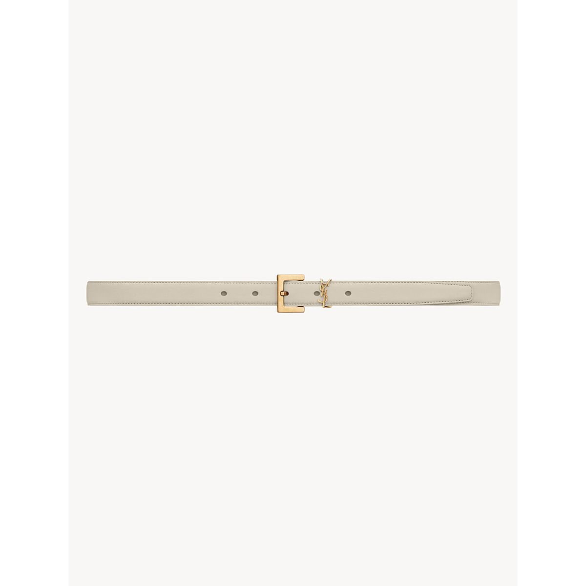 Saint Laurent Cassandre Thin Belt with Square Buckle