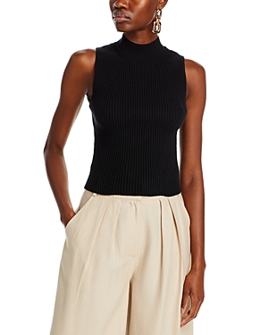 Shop Paige Fidelia Ribbed Tank Top In Black