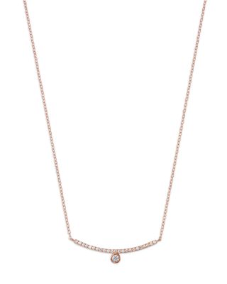 Bloomingdale&#039;s Fine Collection Diamond Bezel Bar Necklace in 14K Gold, 0.20 ct. t. w.