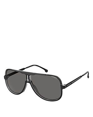 Carrera Polarized Aviator Sunglasses, 64mm In Black/gray Polarized Solid