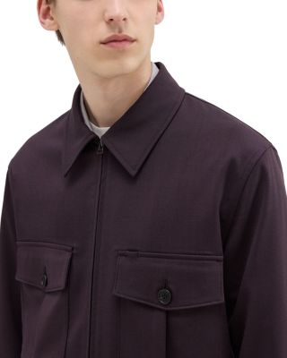 Wool Gabardine Shirt Jacket