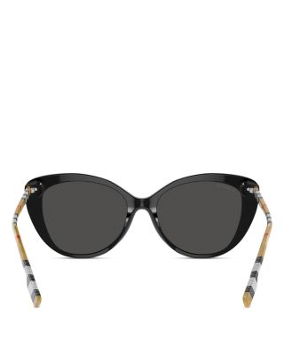 Cat Eye Check Sunglasses, 54mm