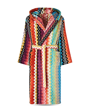 Missoni Giacomo Hooded Bathrobe In Multi