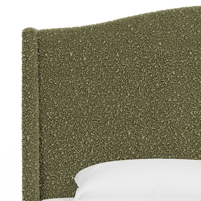 Sparrow & Wren Amalia Bed In Plush Boucle, Full In Grass
