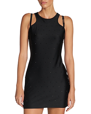Versace Jeans Couture Stretch Mini Dress In Black