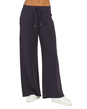 Shop Spanx Air Essentials Wide Leg Pants In Classic Navy