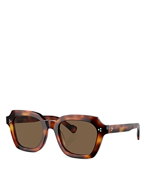 Shop Oliver Peoples Kienna Pillow Sunglasses, 51mm In Brown/brown Solid