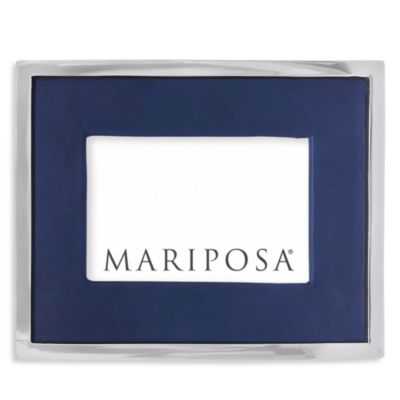 Leather with Metal Border Frame, 4&amp;quot; x 6&amp;quot;