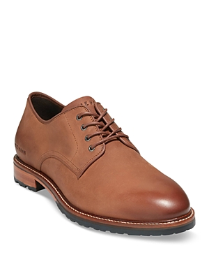 Shop Cole Haan Men's Berkshire Lace Up Lug Sole Oxford Dress Shoes In Mesquite