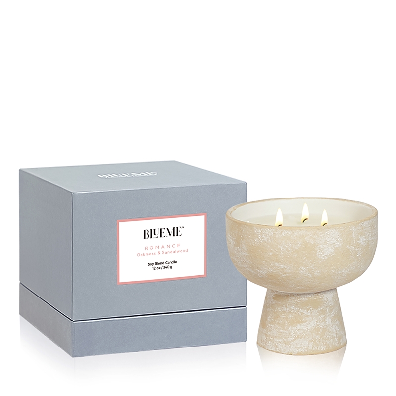 Blueme Romance Oakmoss & Sandalwood Medium Ceramic Candle, 12 Oz.