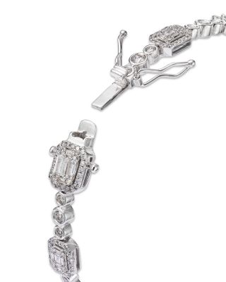 Diamond Mosaic Bracelet in 14K White Gold, 3.0 tcw