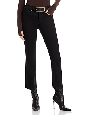 MADEWELL KICKOUT HIGH RISE CROP JEANS IN BLACK RINSE