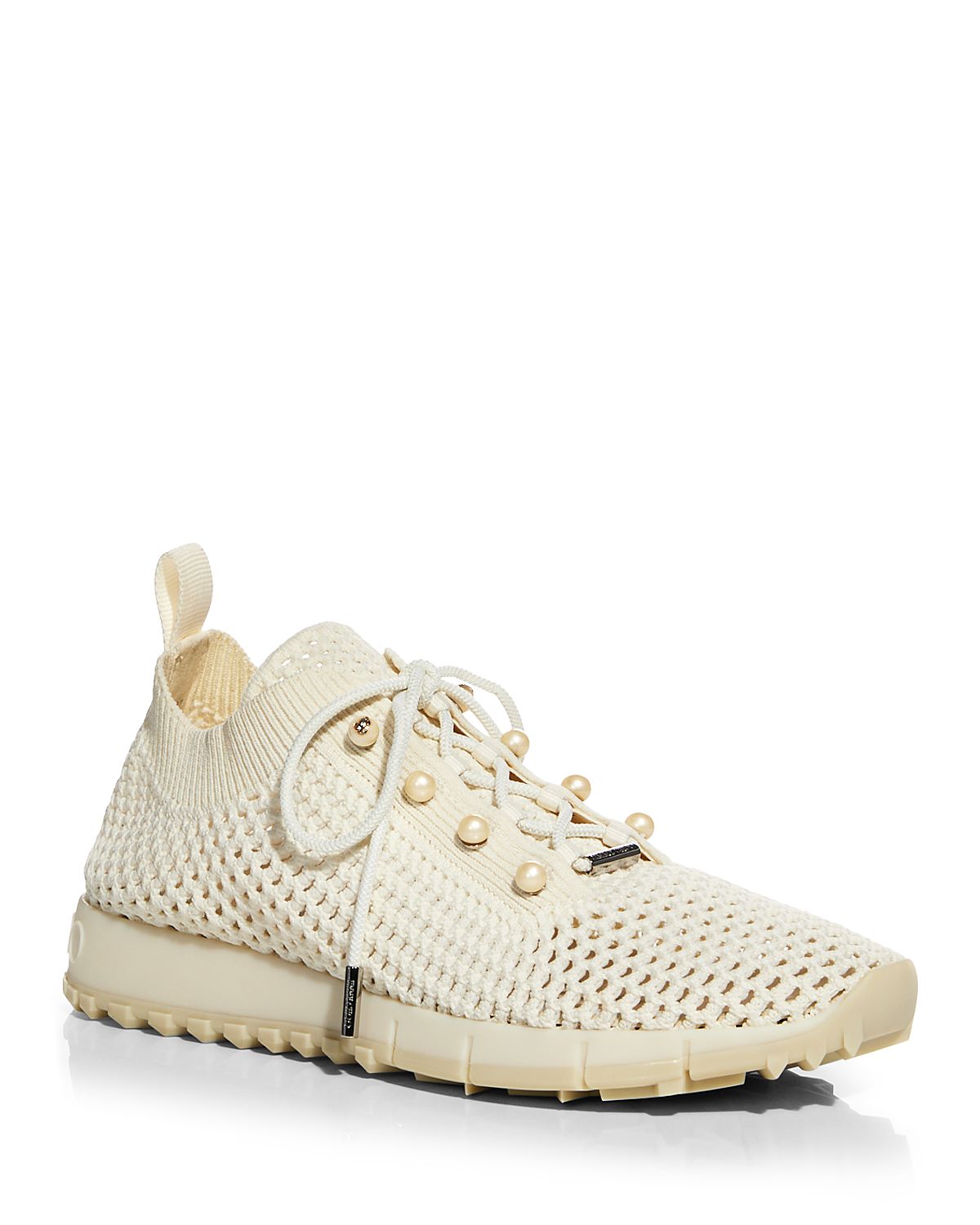 Jimmy Choo Women's Veles Crochet Knit Low Top Sneakers