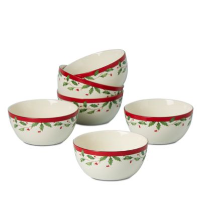 Holiday Dessert Bowls, Set of 6