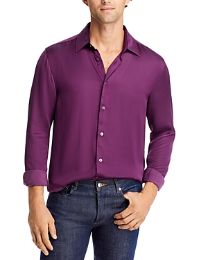 Ted Baker Corato Slim Fit Shirt In Purple