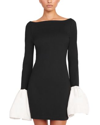STAUD Hawthorne Bell Cuff Mini Dress
