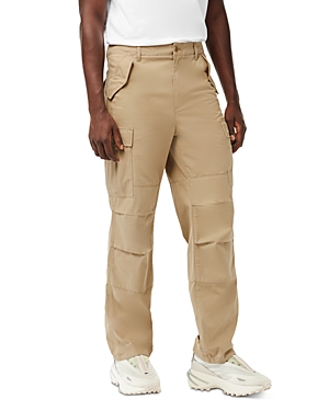 Shop Lacoste Cotton Twill Straight Fit Cargo Chino Pants In Cb8 Lion