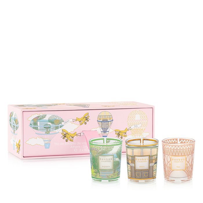 Baobab Collection Trio of Travel Candles SingaporeAthensParis Bloomingdale's