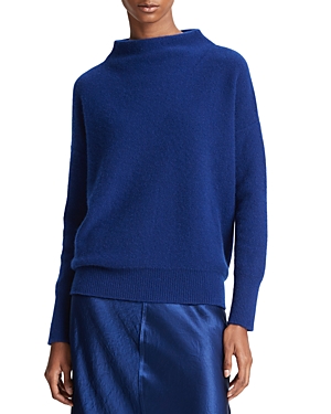 VINCE BOILED CASHMERE FUNNEL NECK SWEATER