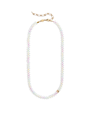 Anni Lu Ice Ice Beaded Cubic Zirconia Accent Collar Necklace, 15.3-17.6 In White/multi
