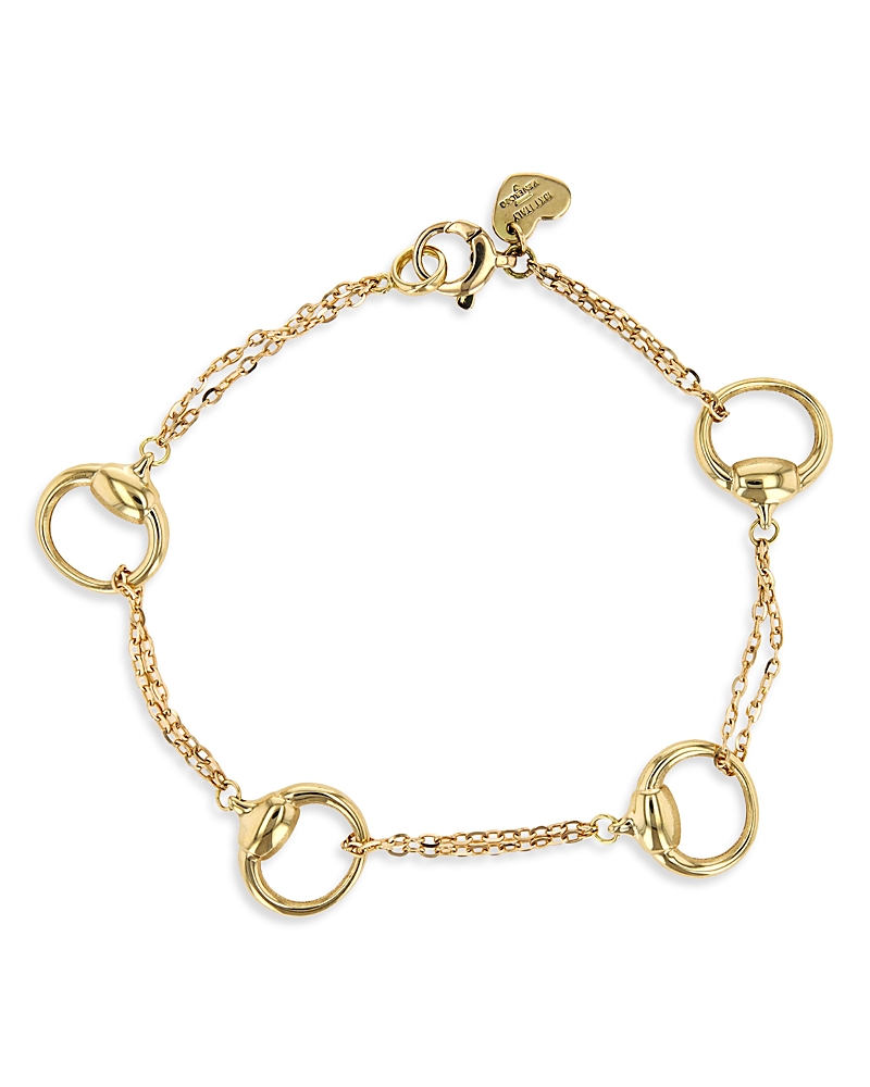 Alberto Milani 18k Yellow Gold Via Caneva Single Strand Horsebit Link Bracelet In Gold