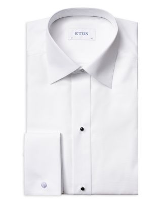 Eton - Classic Fit White Piqu&eacute; Formal Shirt