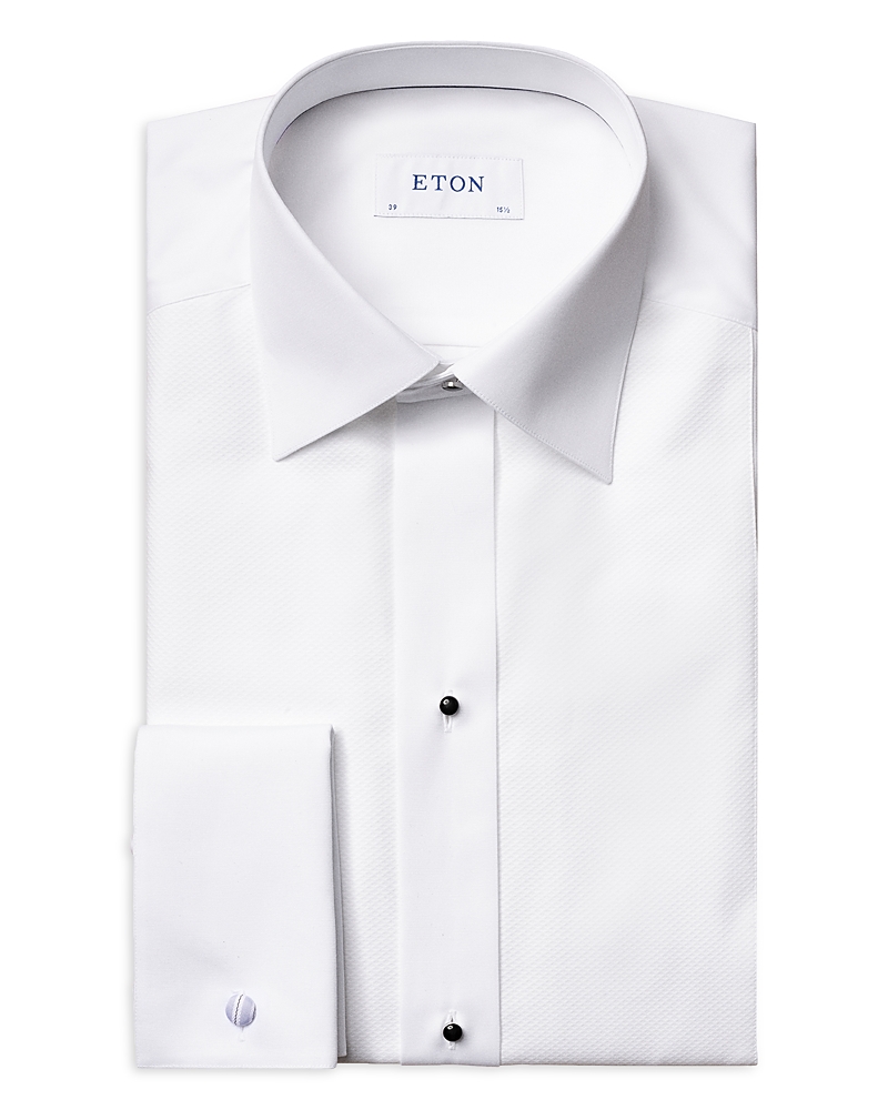 Eton Classic Fit White Pique Formal Shirt