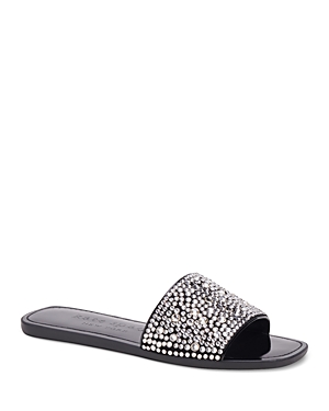 Shop Kate Spade New York Women's All That Glitters Slide Sandals In Black Clear
