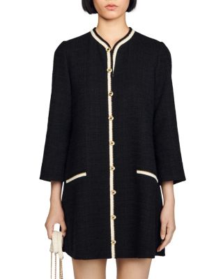 black tweed dress womens Tweed Dress | The Amelie | Black / Noir | Classic elegance mini Dress Noir / M by Chloe Colette