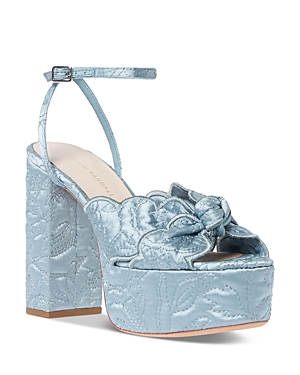Shop Loeffler Randall Women's Isabel Qsat Ankle Strap Platform Sandals In Light Blue