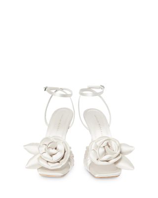 Women's Rey Square Toe Rosettes High Heel Sandals