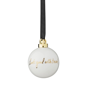 Kate Spade New York Look Good With Tinsel White Ornament In Multi