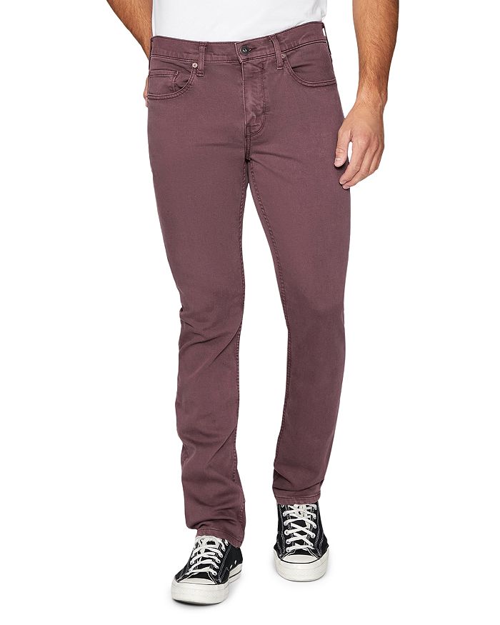 PAIGE Federal Slim Straight Fit Jeans in Vintage Rich Malbec ...