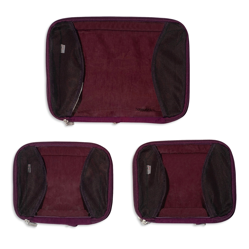 Baggallini Compression Cubes, Set Of 3 In Mulberry